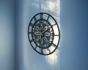 Flower of Life Metal Wall Clock: Geometric Home Decor
