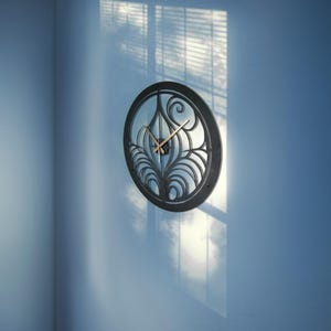 Artistic Decorative Wall Clock - Minimalist Art Deco Style Modern Metal Clock