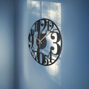Numeral Design Metal Wall Clock: Large, Silent, Home Decor Gift