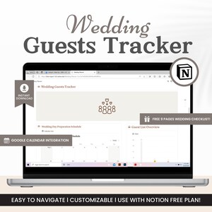 Notion Wedding Planner Template, Digital Event Planner Wedding Checklist Template, Wedding Notion Dashboard, Minimalist Notion Life Planner