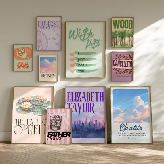 ミュージシャン The Life of a Showgirl Posters (Replica) The Life of a Showgirl Prints, Set of 12 (digital Download) Taylor