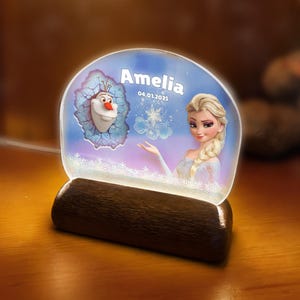 Elsa Frozen Princess Night Light – Personalized LED Kids Lamp