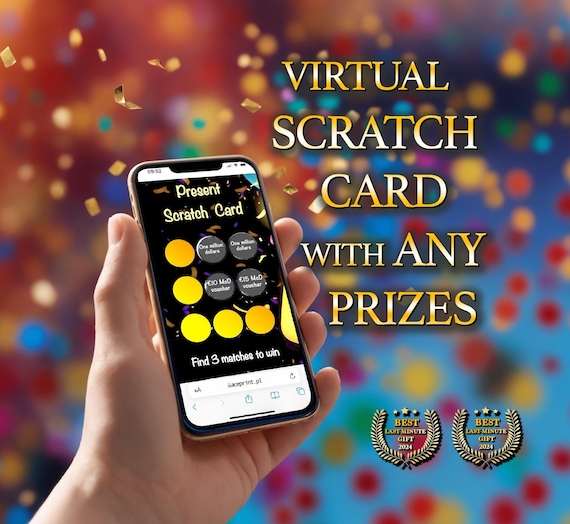 Web Custom Scratch-off Card, ecard, fully customizable prizes