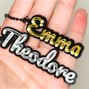Personalized Name Tag Keychain – Custom Acrylic Bag Charm for Kids, Teachers, Gifts & More | Retro Style Backpack Tag