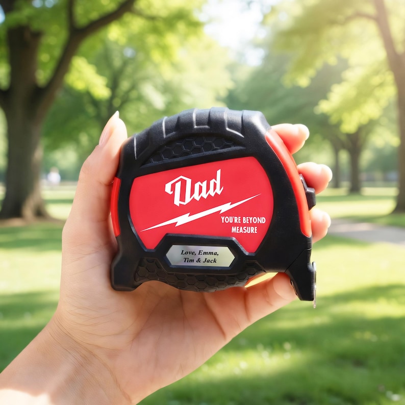 Custom Milwaukee 16ft - 26ft  magnetic tape measure personalized with name - unique Father's Day gift idea for dad or grandpa