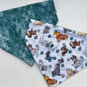 Disney Dogs Bandana, Over the Collar Dog Bandana, Reversible Dog Bandana, Disney Dog Bandana, Dog Print, Pixar Print, Disney, Walt Disney