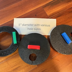 5” diameter with various hole sizes-  RV Hatch Cover, Keep OUT Critters from your RV Cargo Holds.