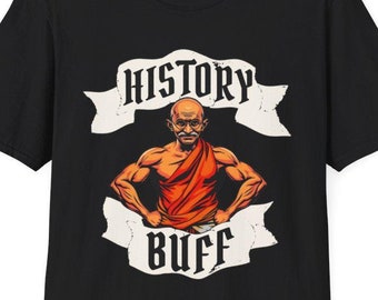 History Buff Gandhi Weightlifting Shirt, Nerdy Workout Tee