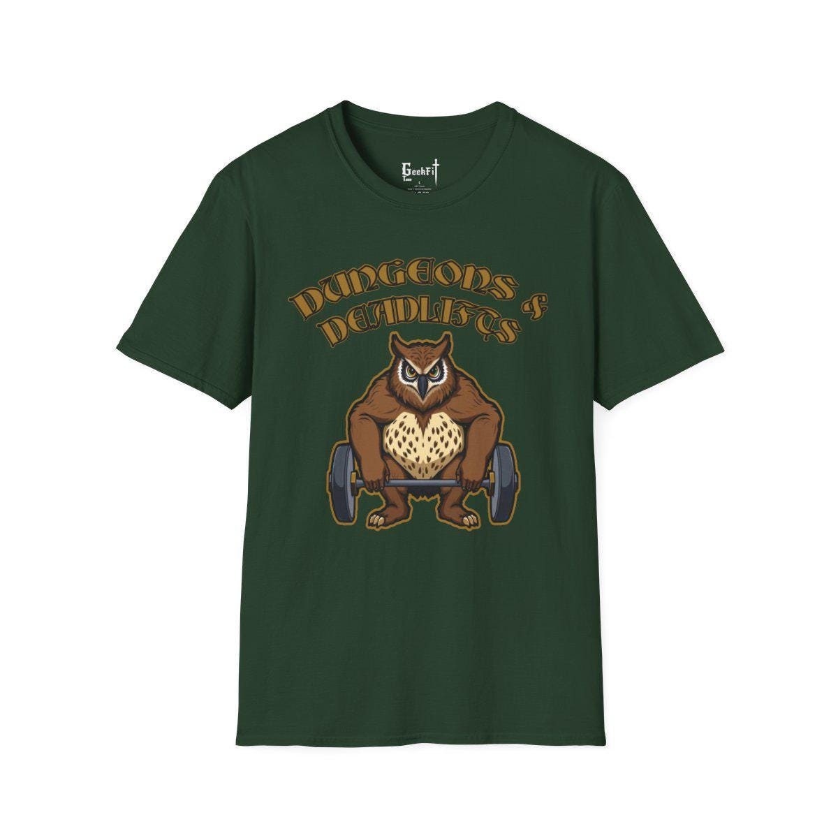 Dungeons and Deadlifts Owlbear Shirt, DnD Weight Lifting Sweatshirt, Nerdy Deadlift Workout Tank Top, Funny Tabletop Role Playing Tee