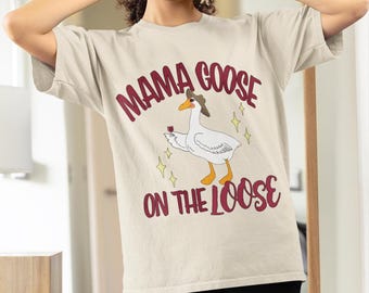 Mama Goose T-Shirt, Funny Mom Pregnancy Announcement Tee