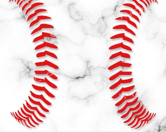 Baseball Stitching SVG, Baseball Stitches PNG, Baseball Laces, Thread, Transparent Background, Clip Art, Sublimation, Instant Download