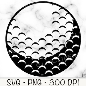 Golf Ball SVG, Golf Ball PNG, Golf Ball Vector File, Transparent Background, Sublimation,  Instant Download