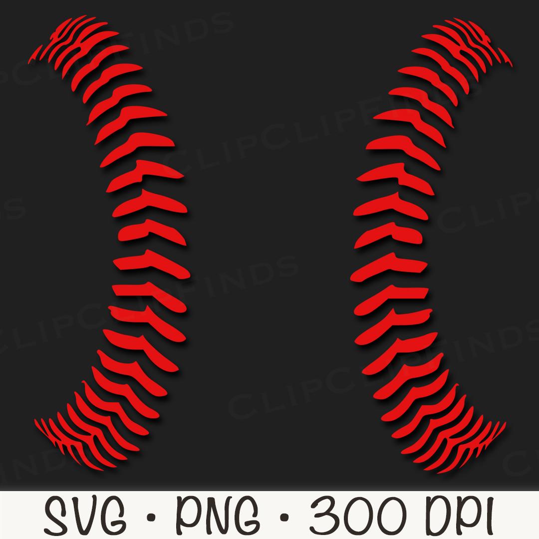 Baseball Stitching SVG, Baseball Stitches PNG, Baseball Laces, Thread ...