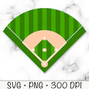 Campo da baseball SVG, Campo da baseball a diamante PNG, Campo da baseball PNG, Silhouette del campo da baseball, File vettoriale, Download digitale