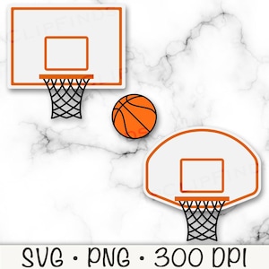 Panier de basket SVG, panier de basket PNG, clipart basket-ball, panneau de basket-ball, fichier vectoriel, téléchargement numérique