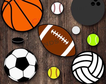 Lot De 6 Broches Émail Balles De Sport - Basket Football Volley Badminton Baseball
