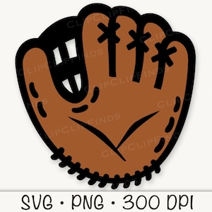 Guanto da baseball SVG, Guanto da baseball PNG, File a strati Guanto da baseball, Sublimazione, Download digitale