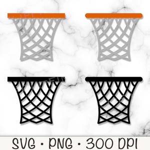 Panier de basket-ball SVG, panier de basket-ball PNG, clipart de panier de basket-ball, fichier vectoriel, téléchargement numérique