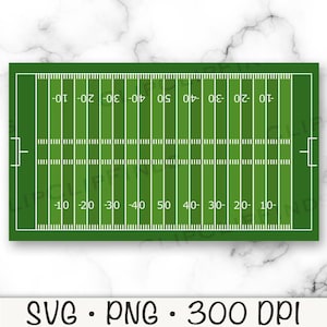 フットボール フィールド SVG、フットボール フィールド PNG クリップアート、アメリカン フットボール、インスタント デジタル ダウンロード