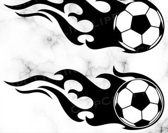 Soccer Ball, Flaming Soccer Ball, Soccer Ball PNG, Soccer Ball SVG, Sublimation, Instant Digital Download
