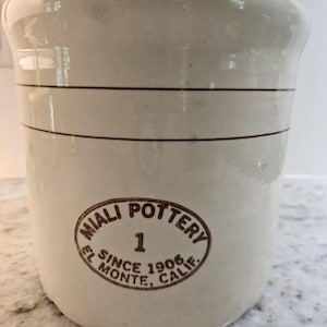Vintage Miali Pottery crock