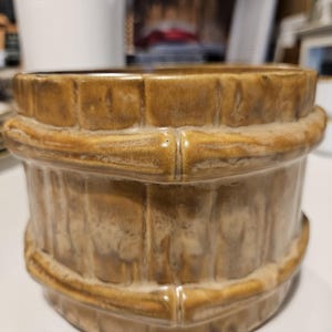 Vintage McCoy bamboo planter