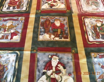 Xmas Fabric Lap Quilt - NEW - 48 x 56"