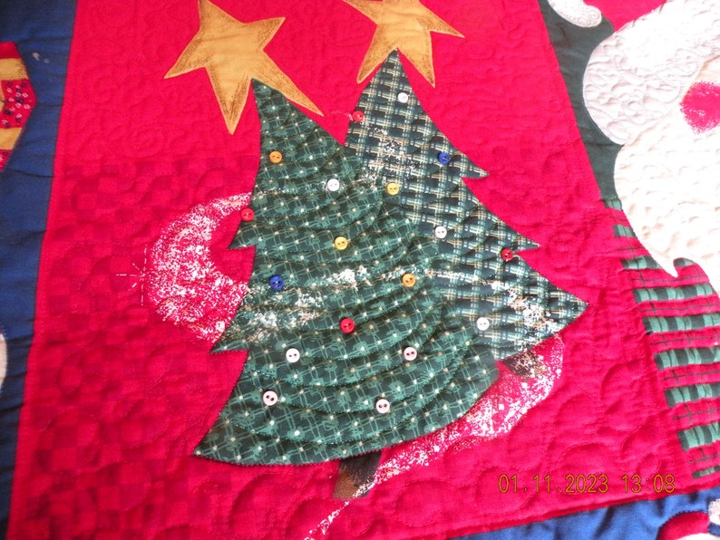 Christmas Quilt Wallhanging Fabric 36 x 46 image 7