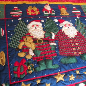 Christmas Quilt Wallhanging Fabric 36 x 46 image 5