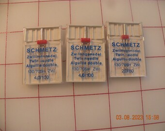 Needles - schmetz zwillagsnadel sewing machine twin needles - New