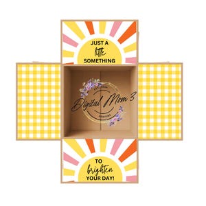 Care Package Sticker Kit -Sunshine Theme /CollegeCarePackage/Deployment/Military/Missionary/DecoratedBoxFlaps/GetWellSoon/BirthdayGift/