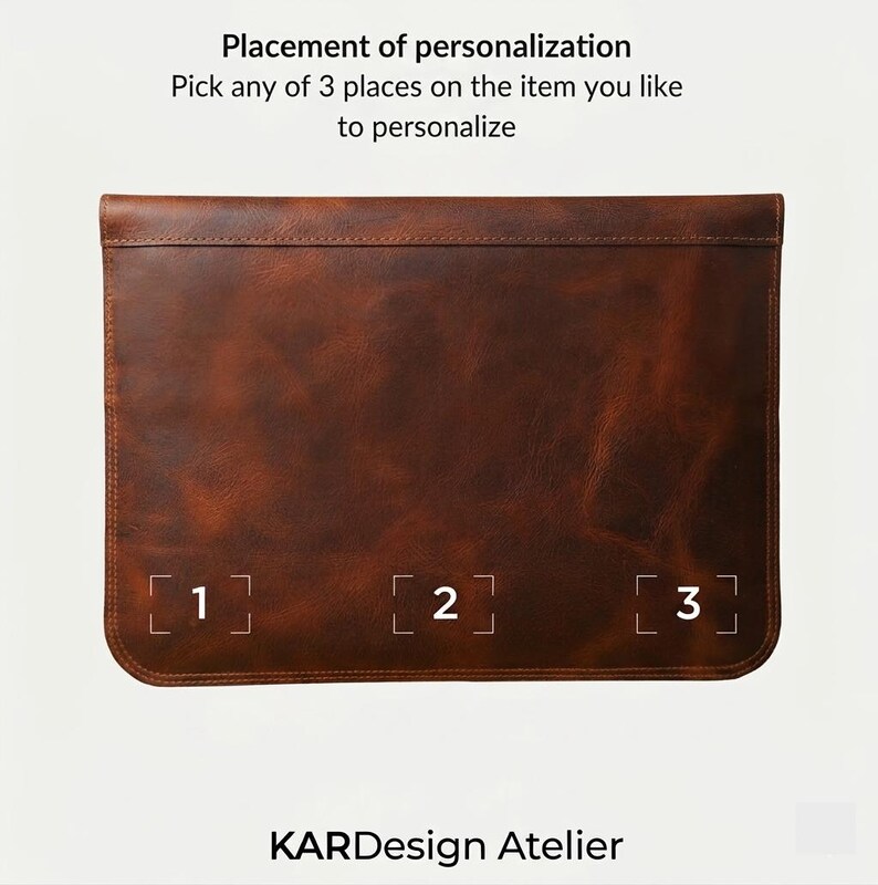 Personalized Leather MacBook Sleeve: Engraved Corporate Logo, Executive ...