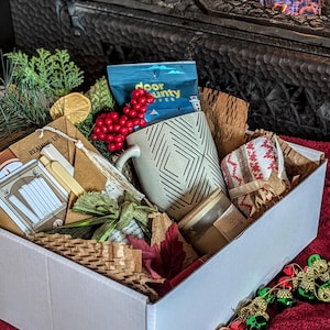 Christmas Blind with a Book  Gift Box, Hygge Gift Box For Book Lover, Blind Date With a Book Box, Bookish Gift Box, Self Care Gift Box