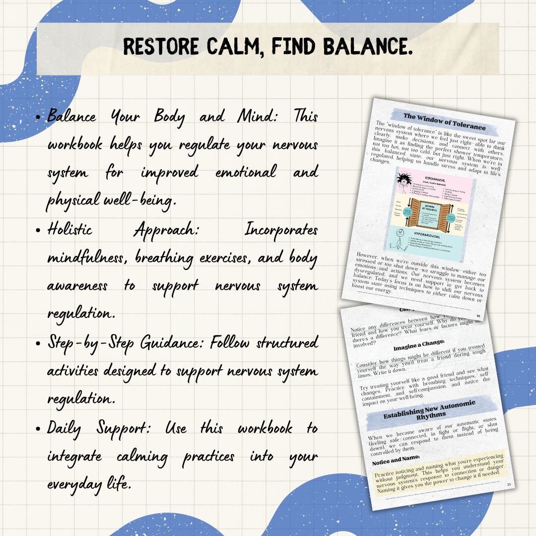 Nervous System Regulation Workbook Polyvagal Theory PDF Stress Journal ...