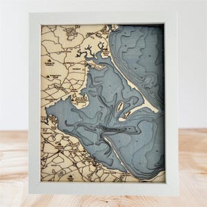 Mapa de profundidad del océano de Duxbury