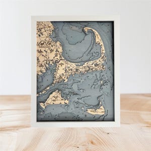 Cape Cod, Martha’s Vineyard & Nantucket Ocean Tiefen Karte