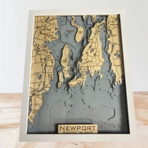 Carte de la profondeur de l'océan à Newport