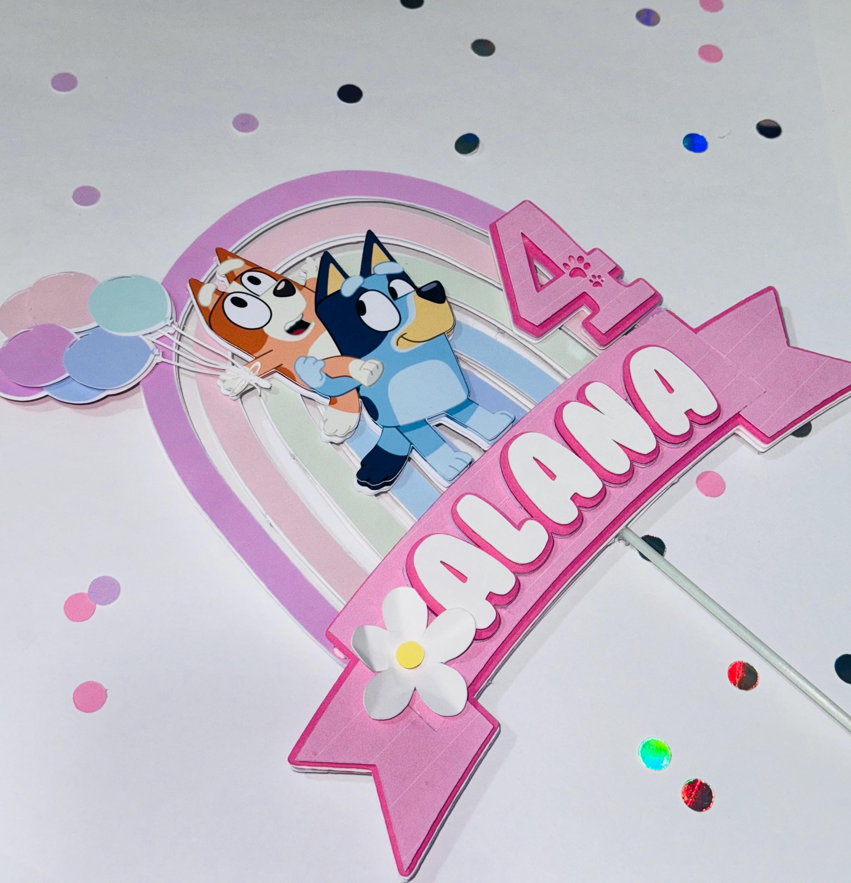 Bluey cake topper