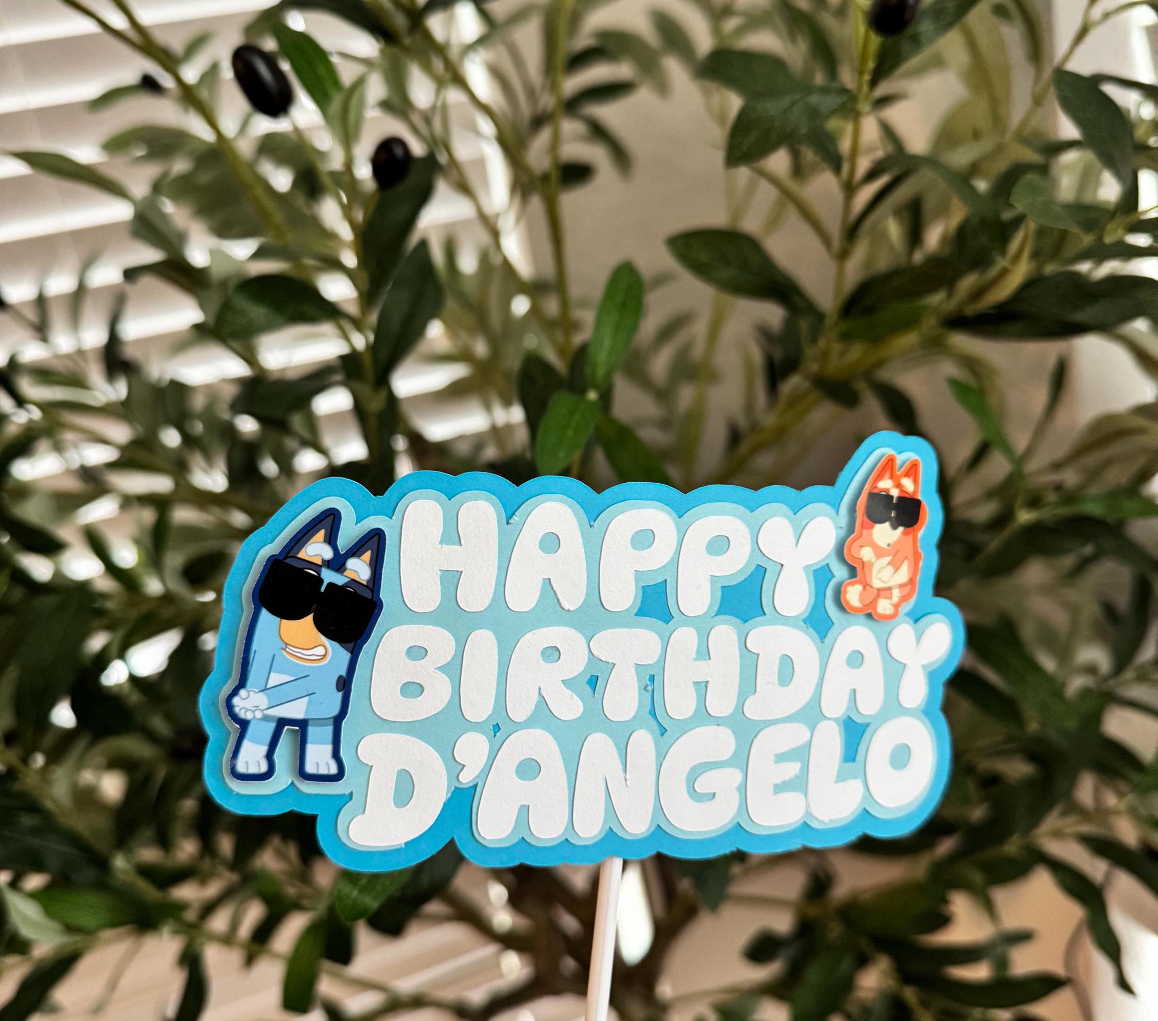 Bluey Inspired Cake Topper