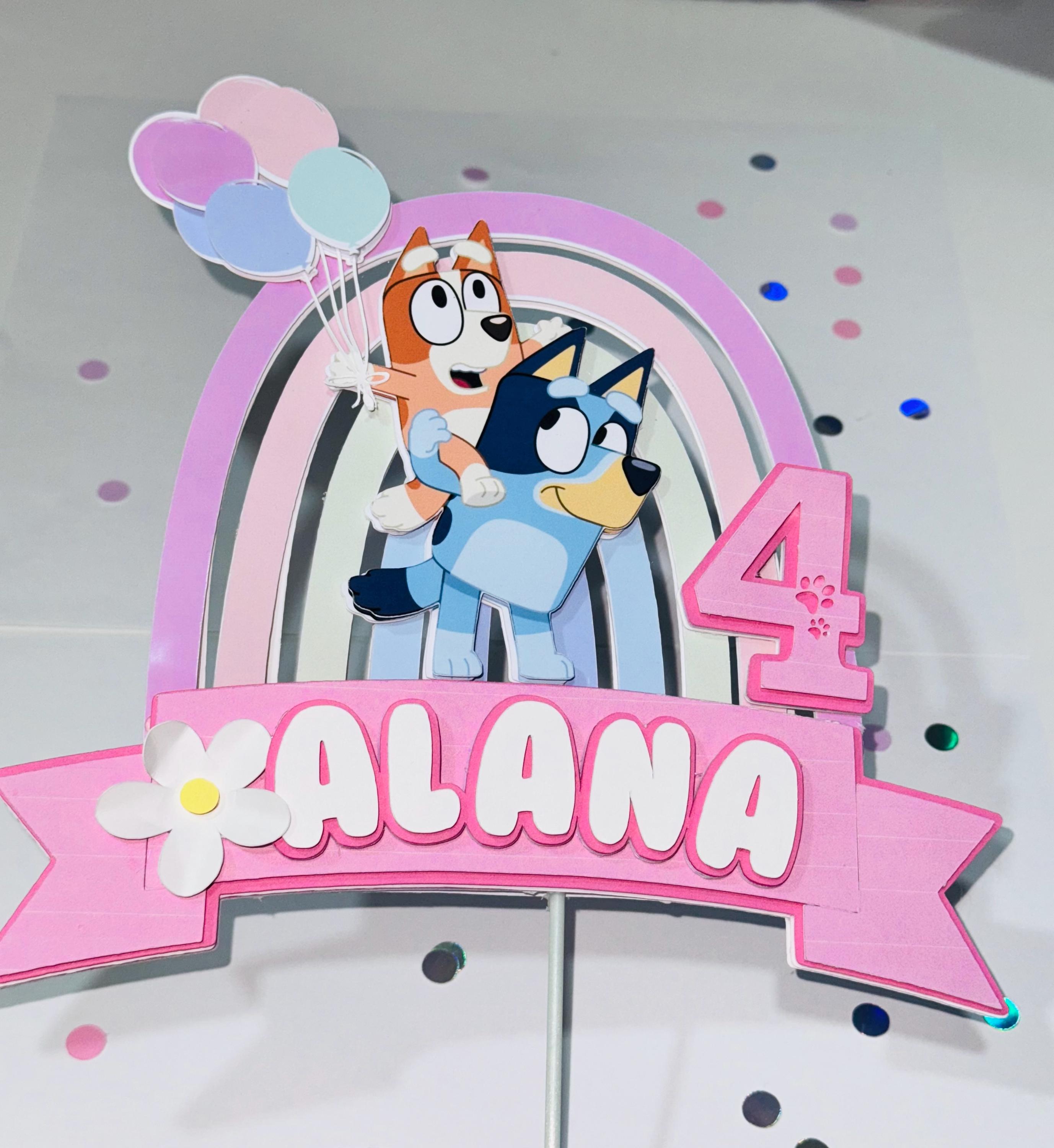 Bluey cake topper