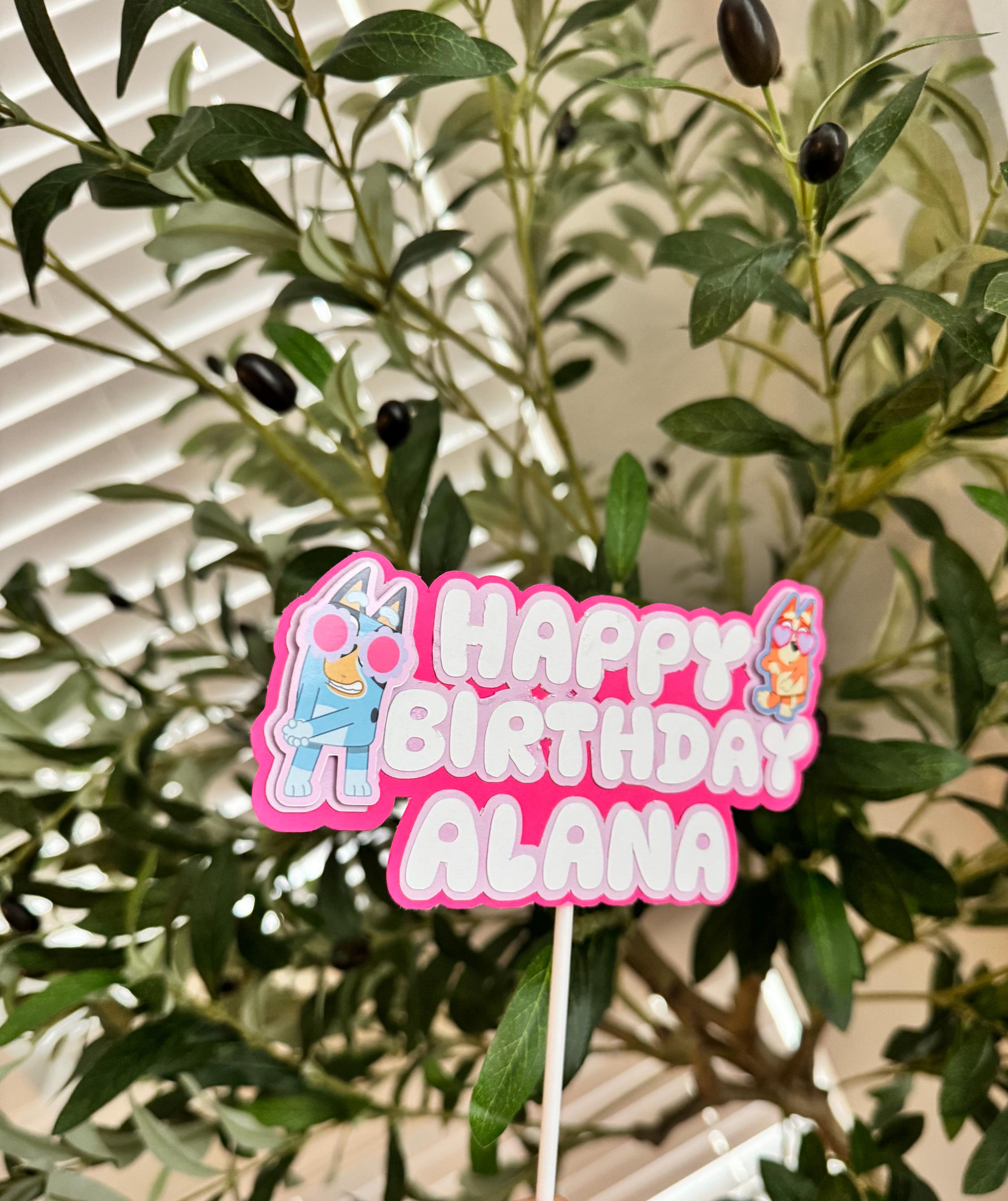 Bluey Inspired Cake Topper