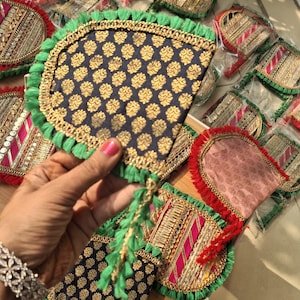 Hand fans for Party favors Indian Wedding Favors Baby Shower Giveaway Indian Sangeet Mehndi decorated South Asian Wedding Bridesmaid gifts image 11