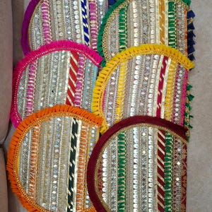 Hand fans for Party favors Indian Wedding Favors Baby Shower Giveaway Indian Sangeet Mehndi decorated South Asian Wedding Bridesmaid gifts image 10