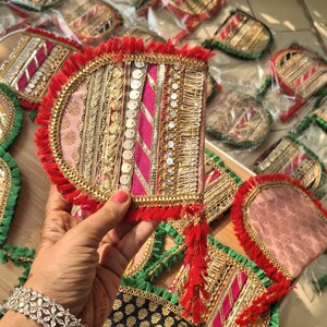 Hand fans for Party favors Indian Wedding Favors Baby Shower Giveaway Indian Sangeet Mehndi decorated South Asian Wedding Bridesmaid gifts image 12