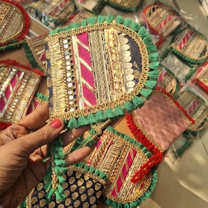 Hand fans for Party favors Indian Wedding Favors Baby Shower Giveaway Indian Sangeet Mehndi decorated South Asian Wedding Bridesmaid gifts image 9