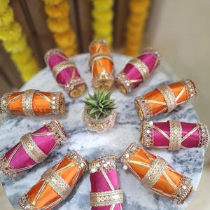 Handmade Wedding Dholki Favours – Indian Marriage Return Gifts, Sangeet Mehendi Ceremony Keepsakes South Asian Nikkah Giveaways Haldi Decor