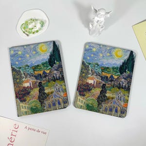 Van Gogh Paintings iPad Case with Pencil Holder for iPad 10th iPad Pro 2025, for iPad Mini and iPad Air6/7 Case Auto Wake/Sleep Custom Case