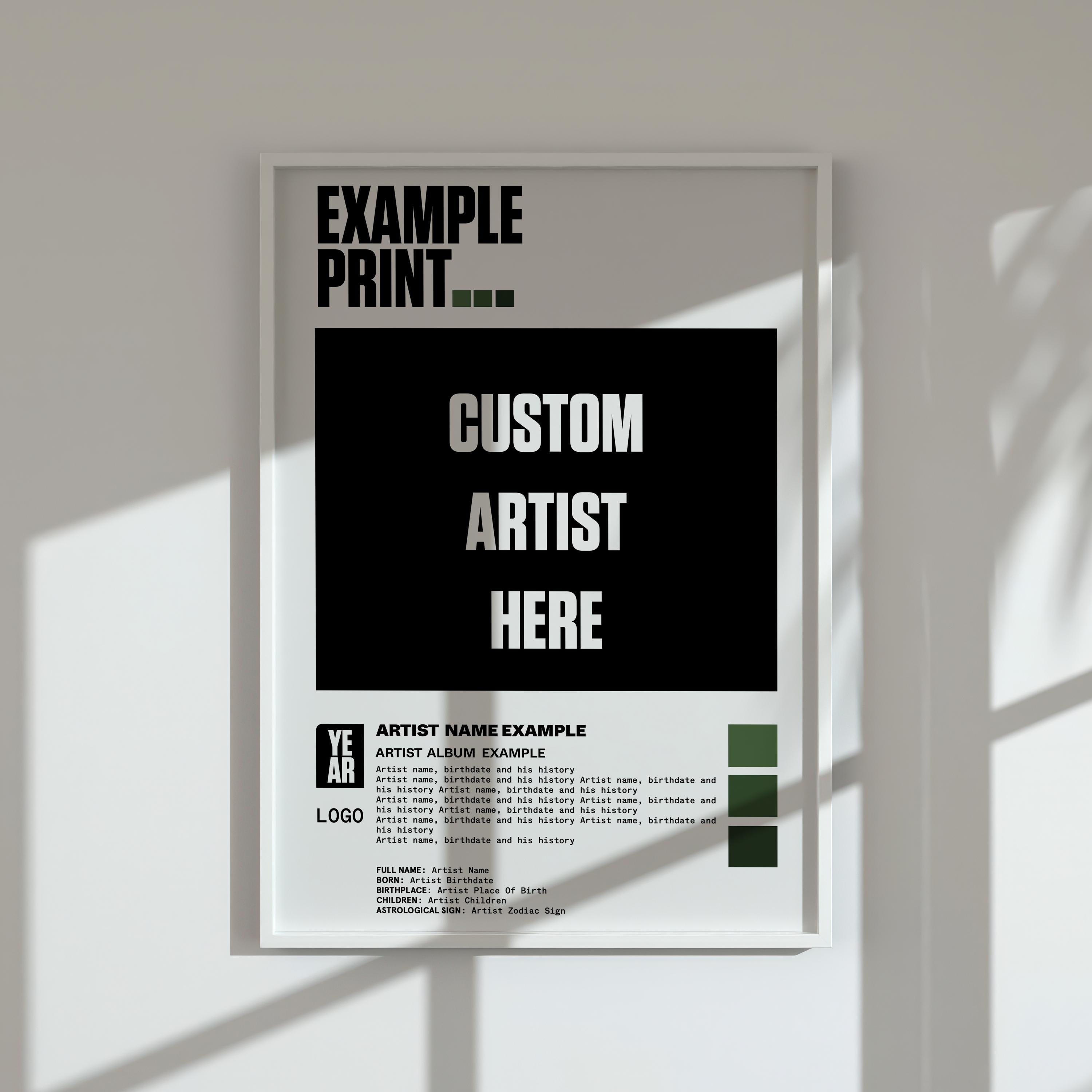 Discover Custom Artist Posters