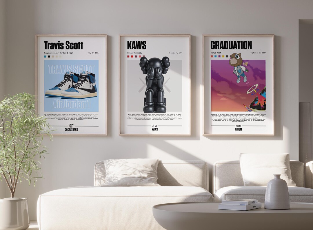 HYPEBEAST Decor KAWS Poster Album Cover Prints Hip Hop Wall Art ...