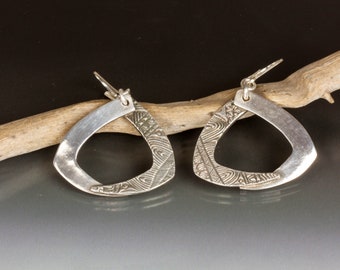 Silver Triangle Earrings | Woman Owned | Oregon Jeweler | Handmade | Eco-Friendly Jewelry